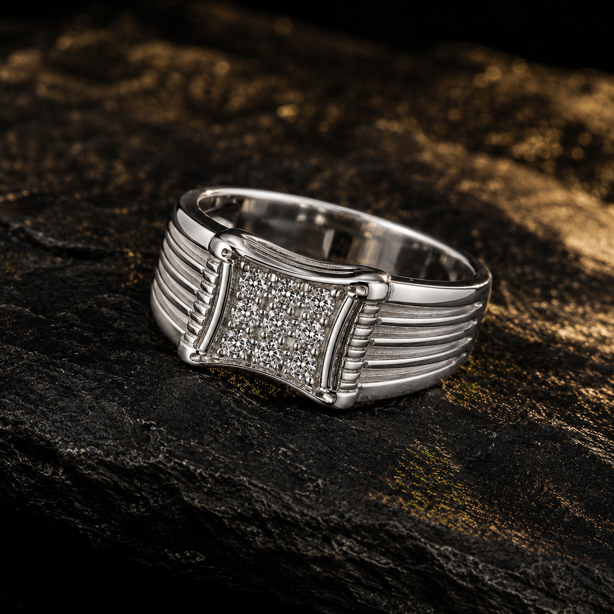 Textured Silver Ring
