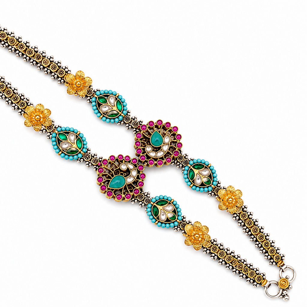 Royal Kundan Floral Payal