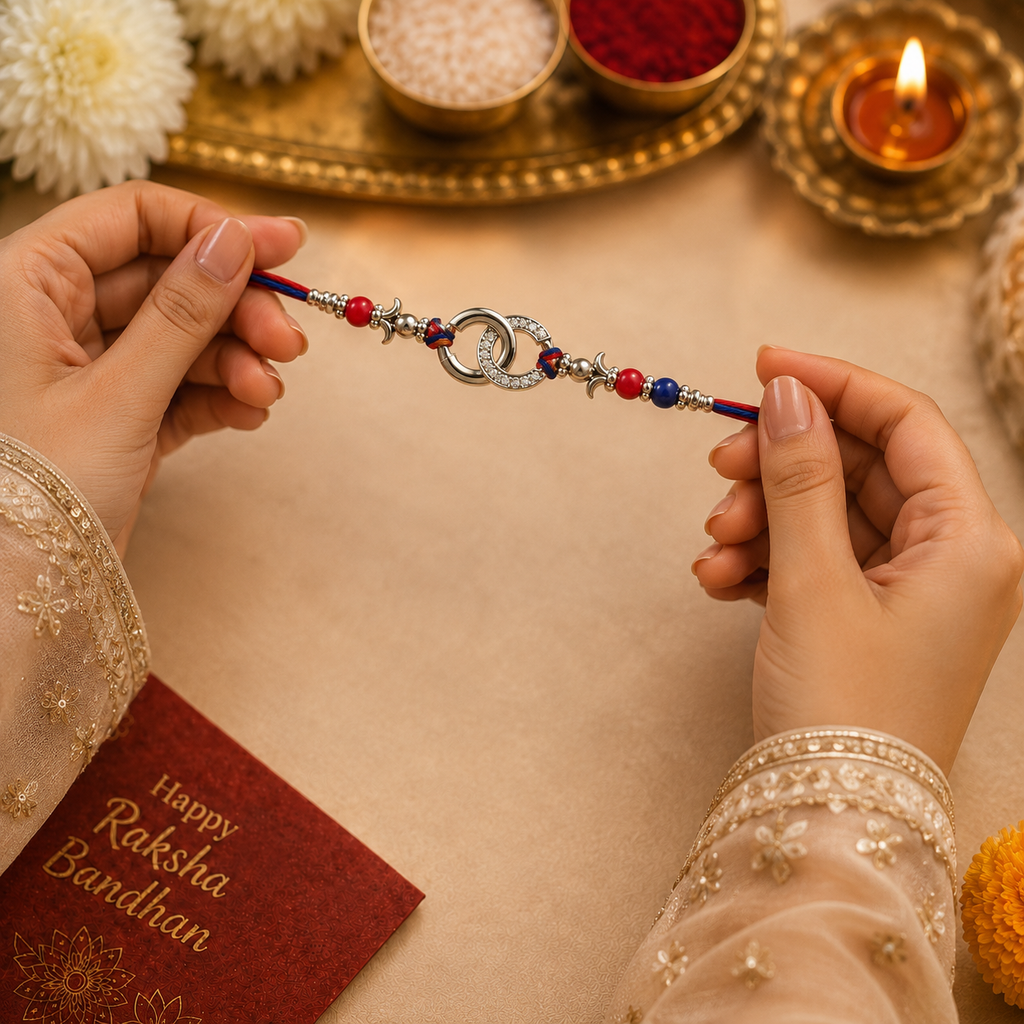 Minimal 925 Silver Rakhi