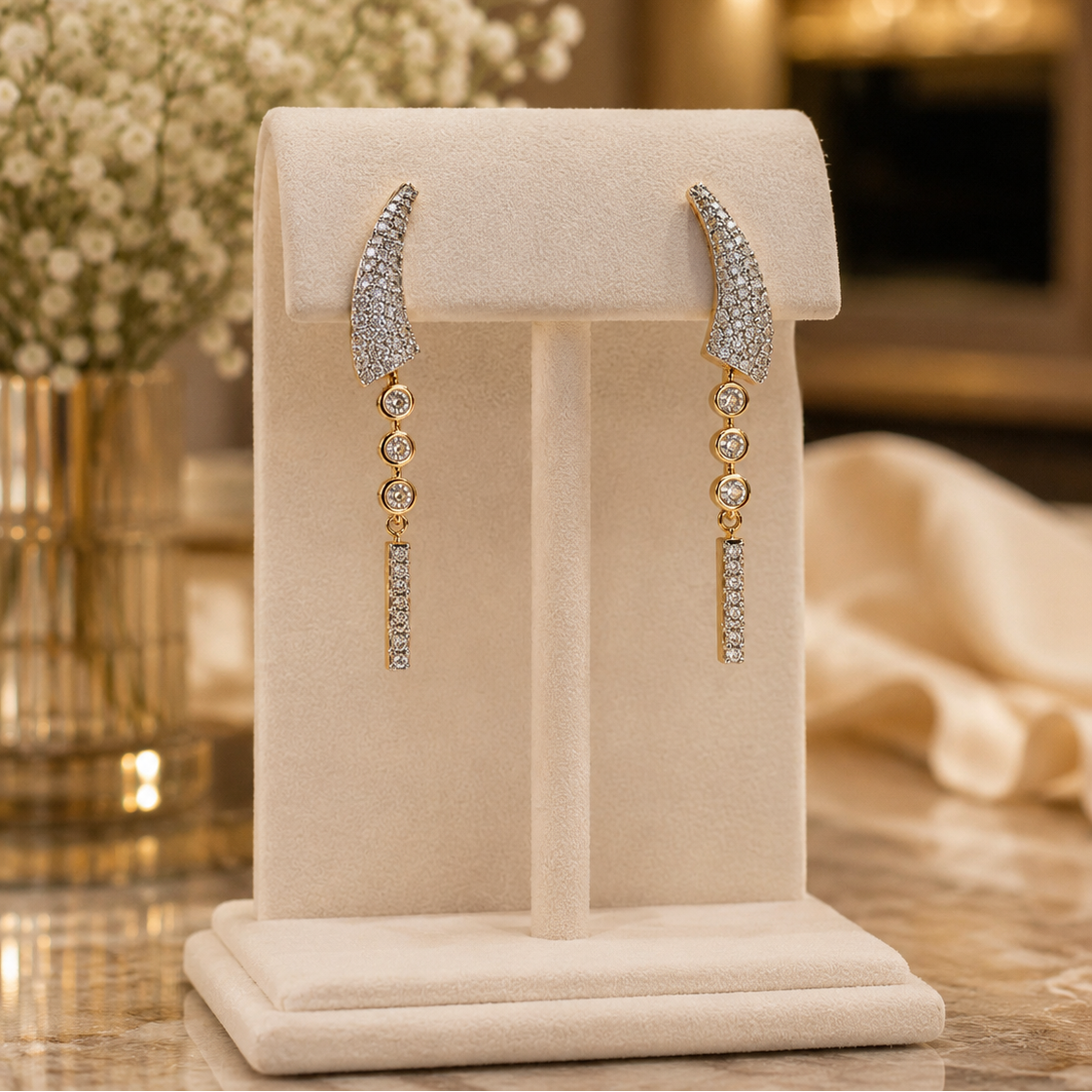 Pearl Cascade Y-Necklace Set