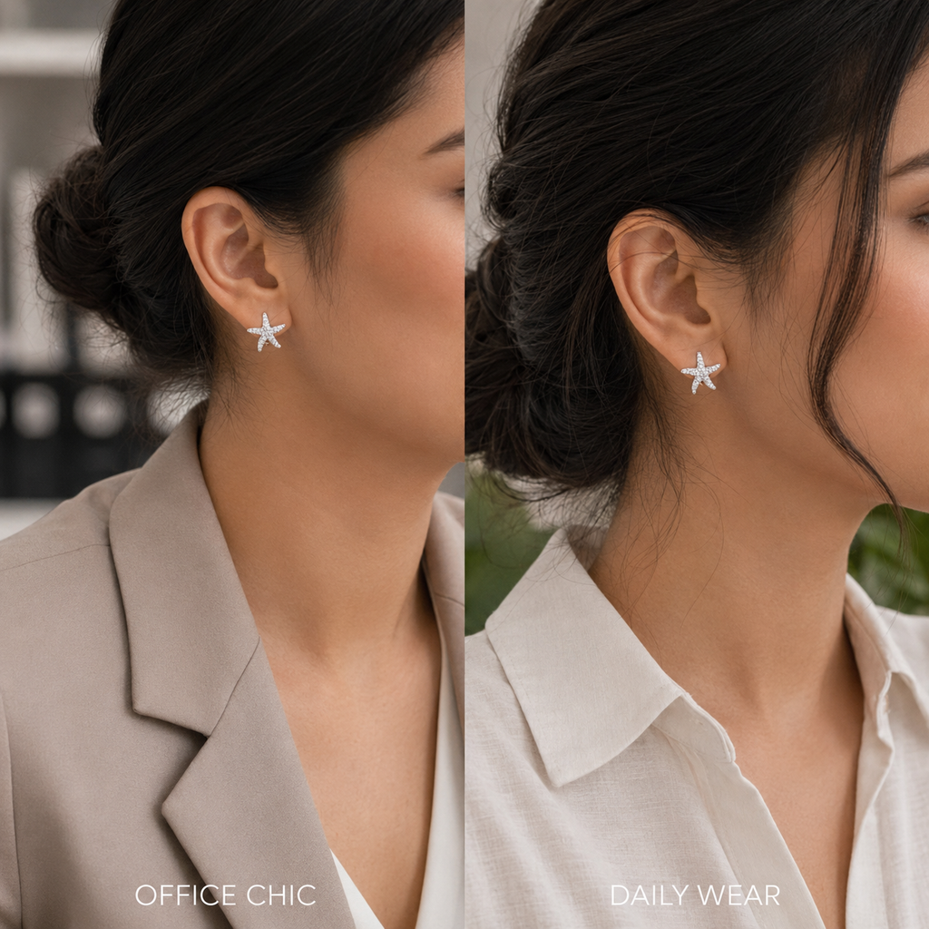 Starfish Sparkle Studs