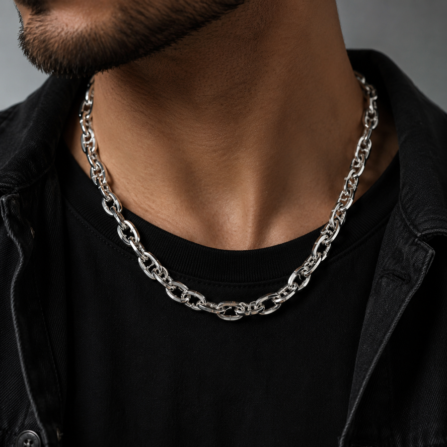 Interwoven Silver Chain