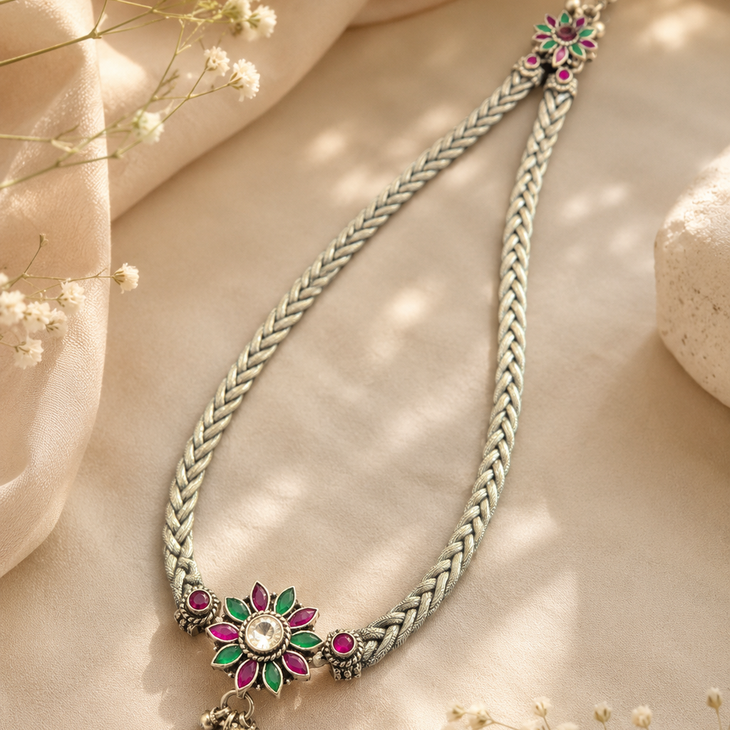 Floral Stone Charm Payal