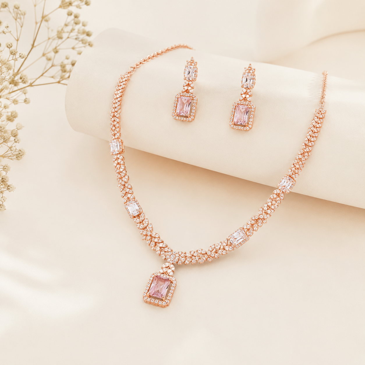 Rose Radiance Pendant Set