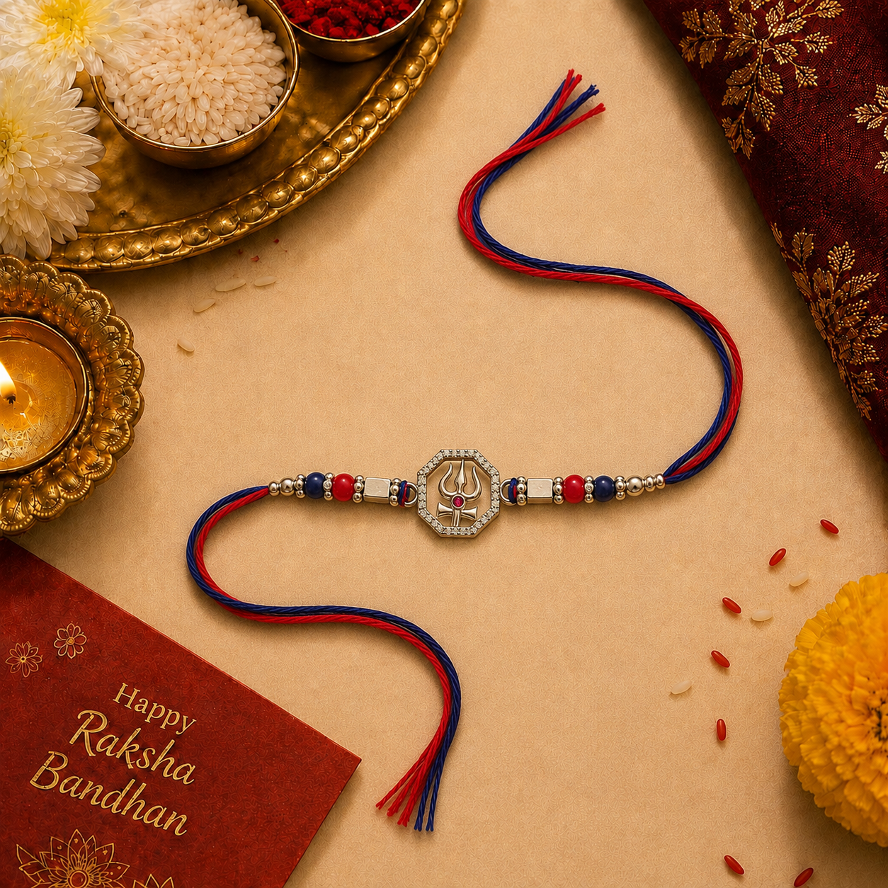 Trident Silver Rakhi