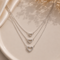 Triple Layered Heart Necklace