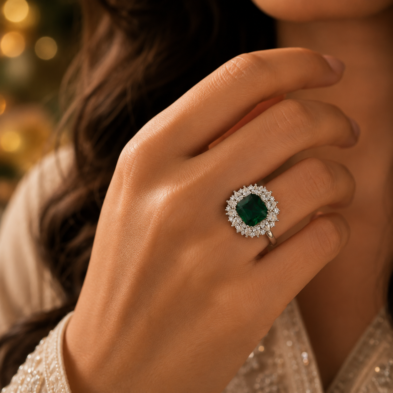Green Emerald Ring