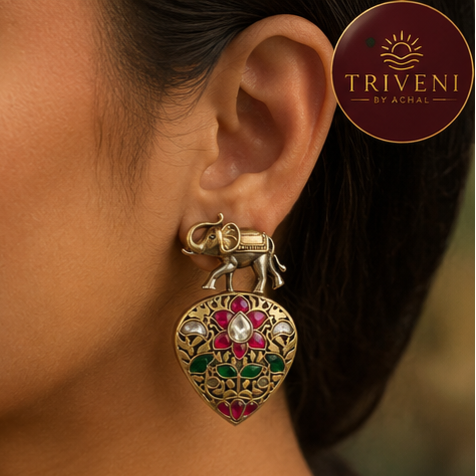 Rajwadi Hathi Earrings