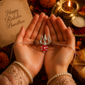 Trishool Silver Rakhi