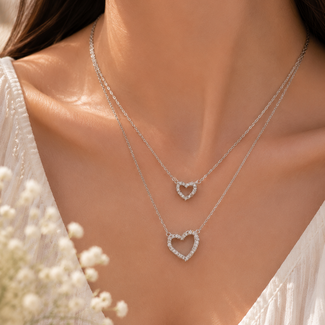 Double Layered Heart Necklace