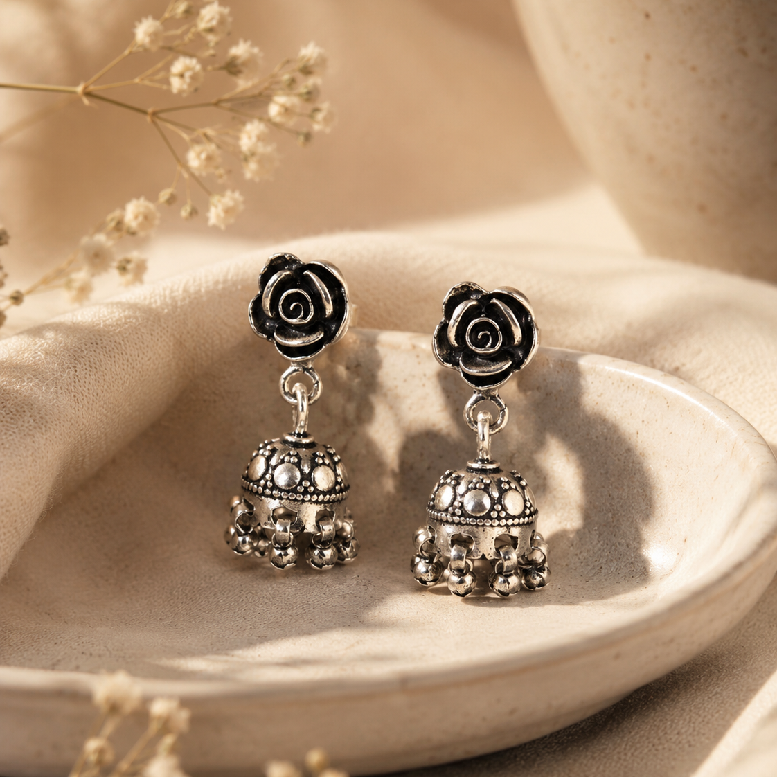 Rose Petal Jhumki
