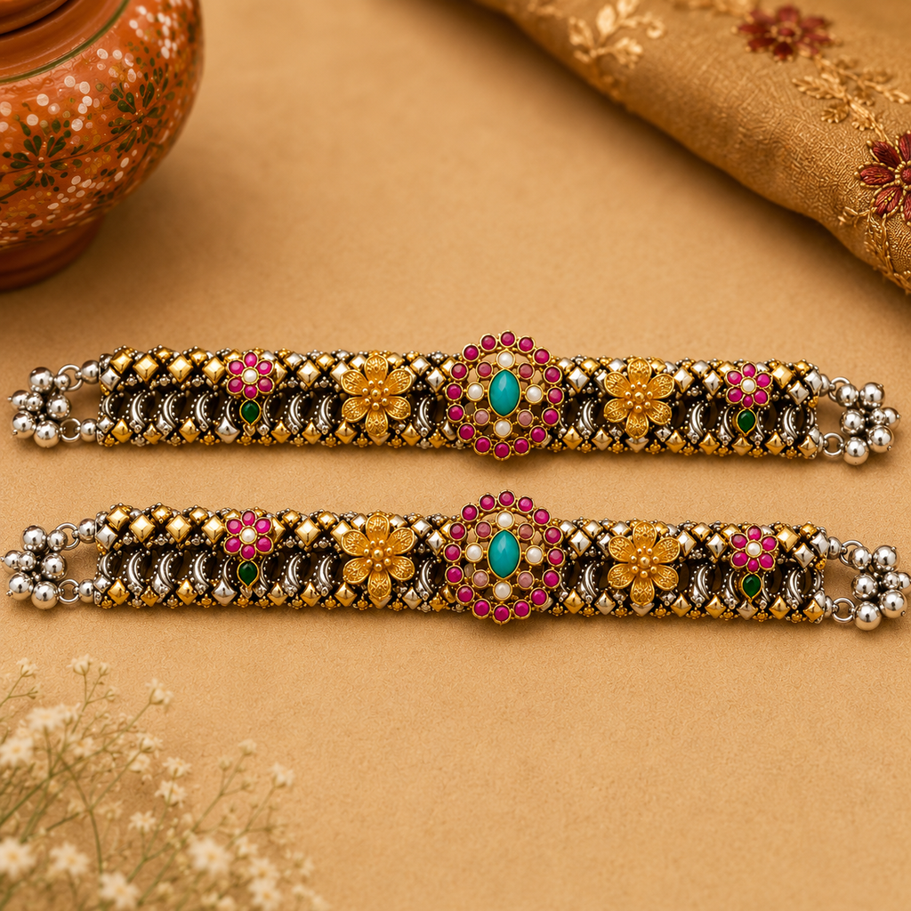 Rajwadi Floral Heritage Payal