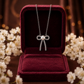 Pearl Bow Pendant Necklace