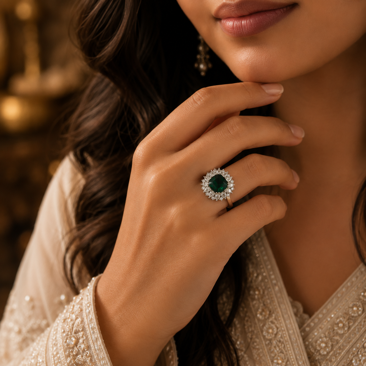 Green Emerald Ring