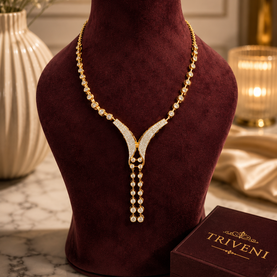 Pearl Cascade Y-Necklace Set
