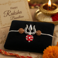 Trishool Silver Rakhi