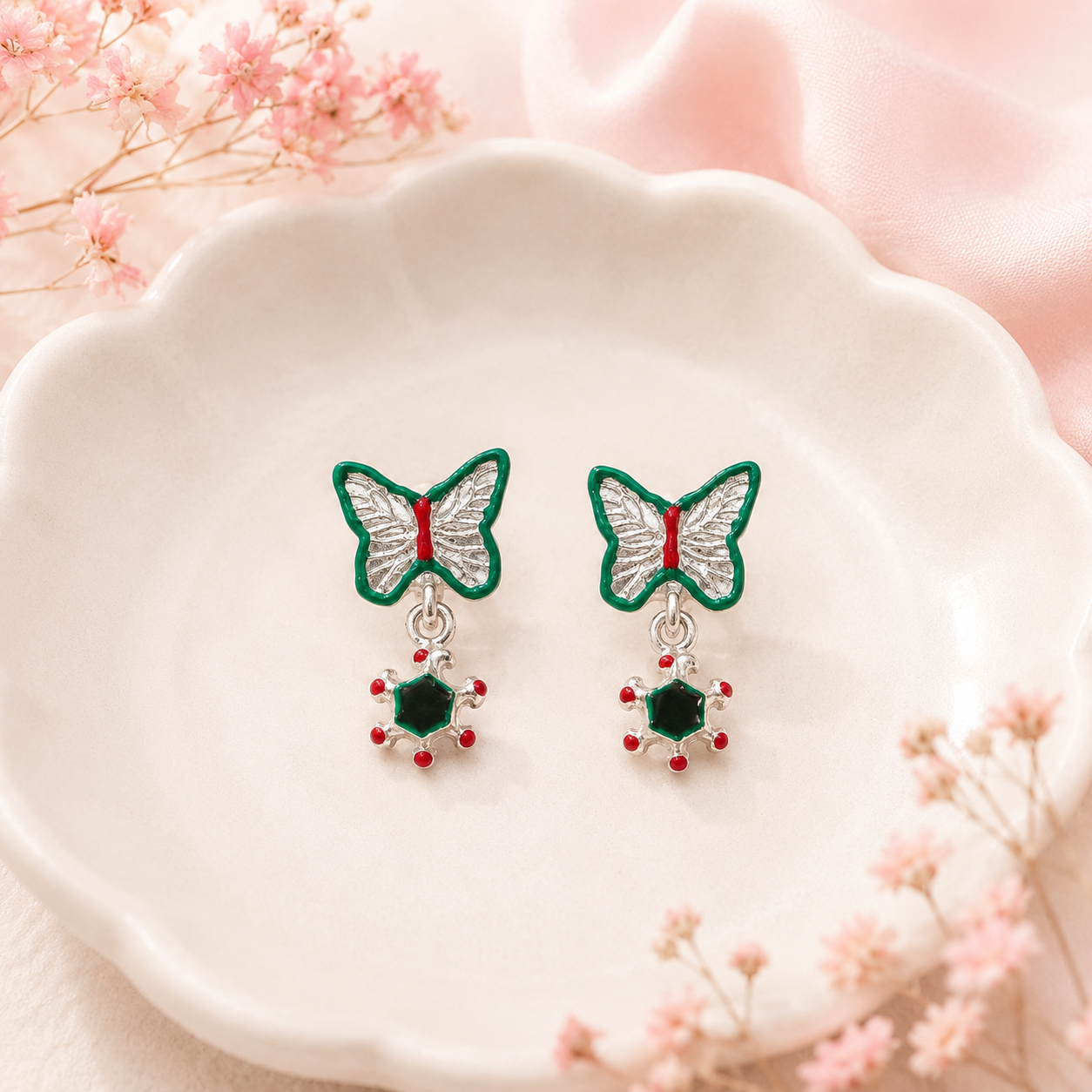 Butterfly Drop Stud