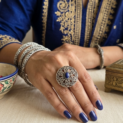 Blue Stone Statement Ring