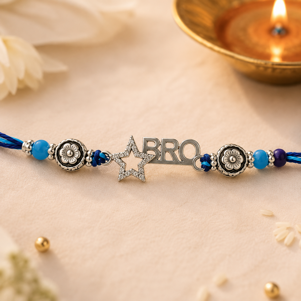 Silver Star Rakhi