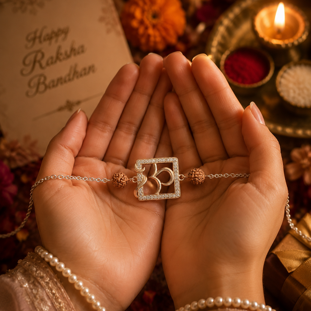 ॐ Silver Rakhi