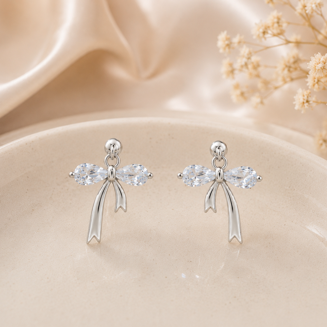 Crystal Bow Studs