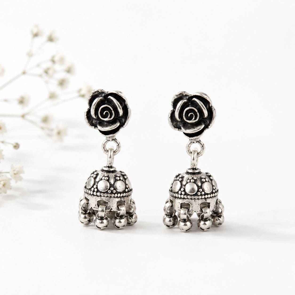 Rose Petal Jhumki