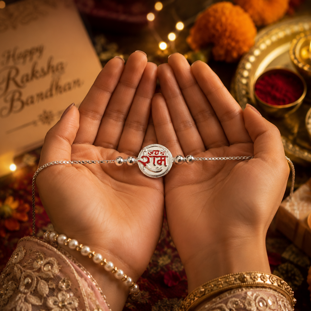Shri Ram Silver Rakhi