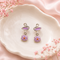 Swan Blossom Silver Stud