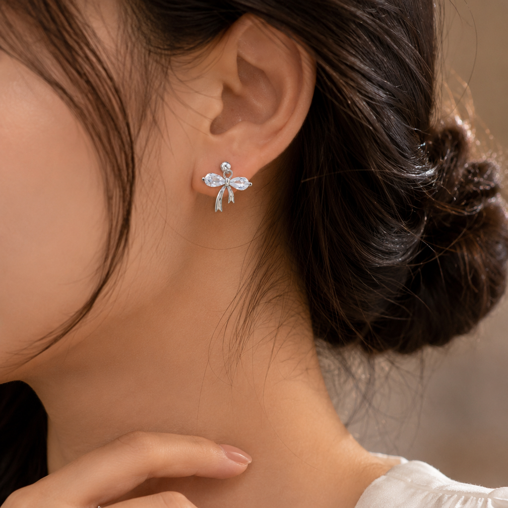 Crystal Bow Studs