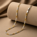 Dual-Tone Figaro Link Chain