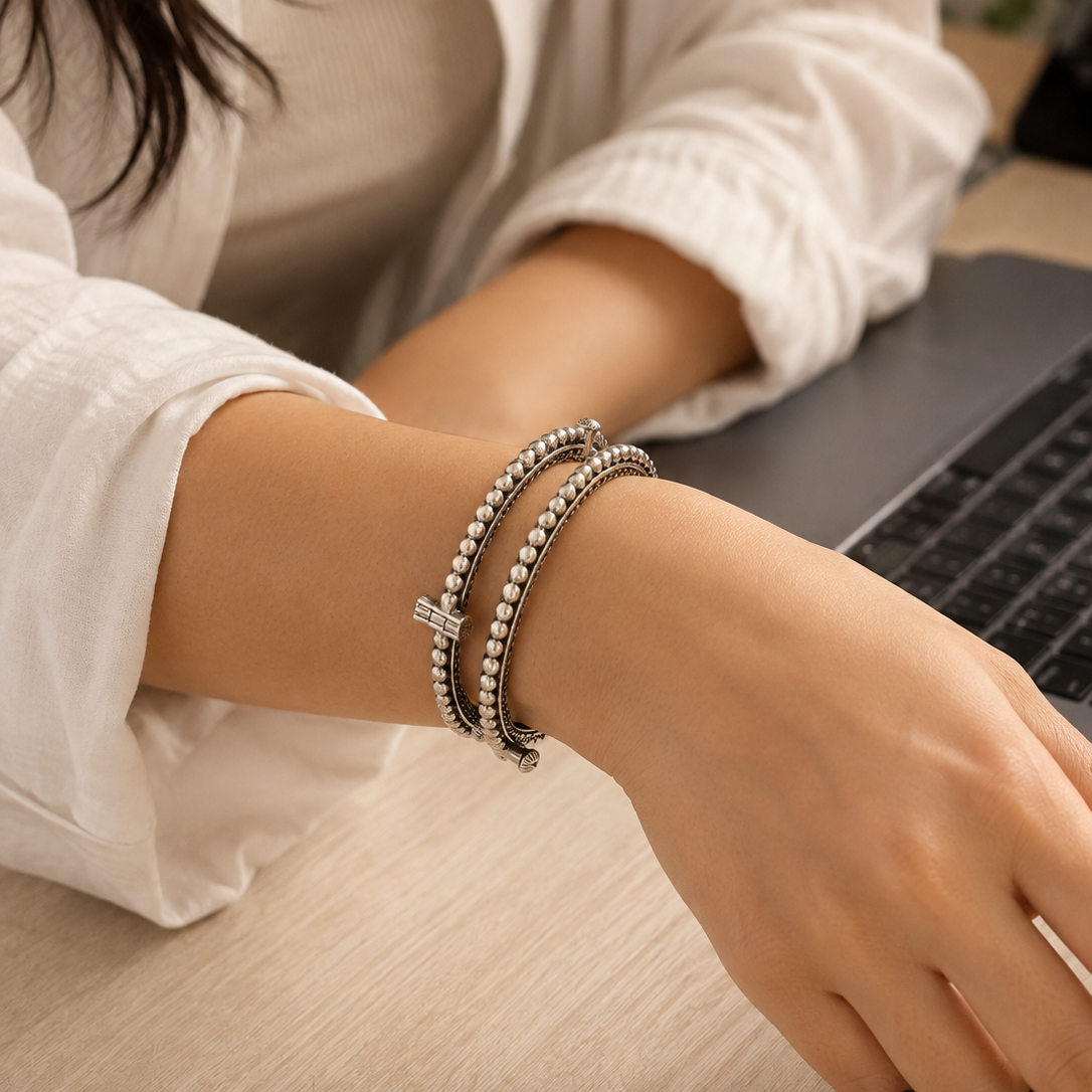 Beaded Wrap Bracelet Kada