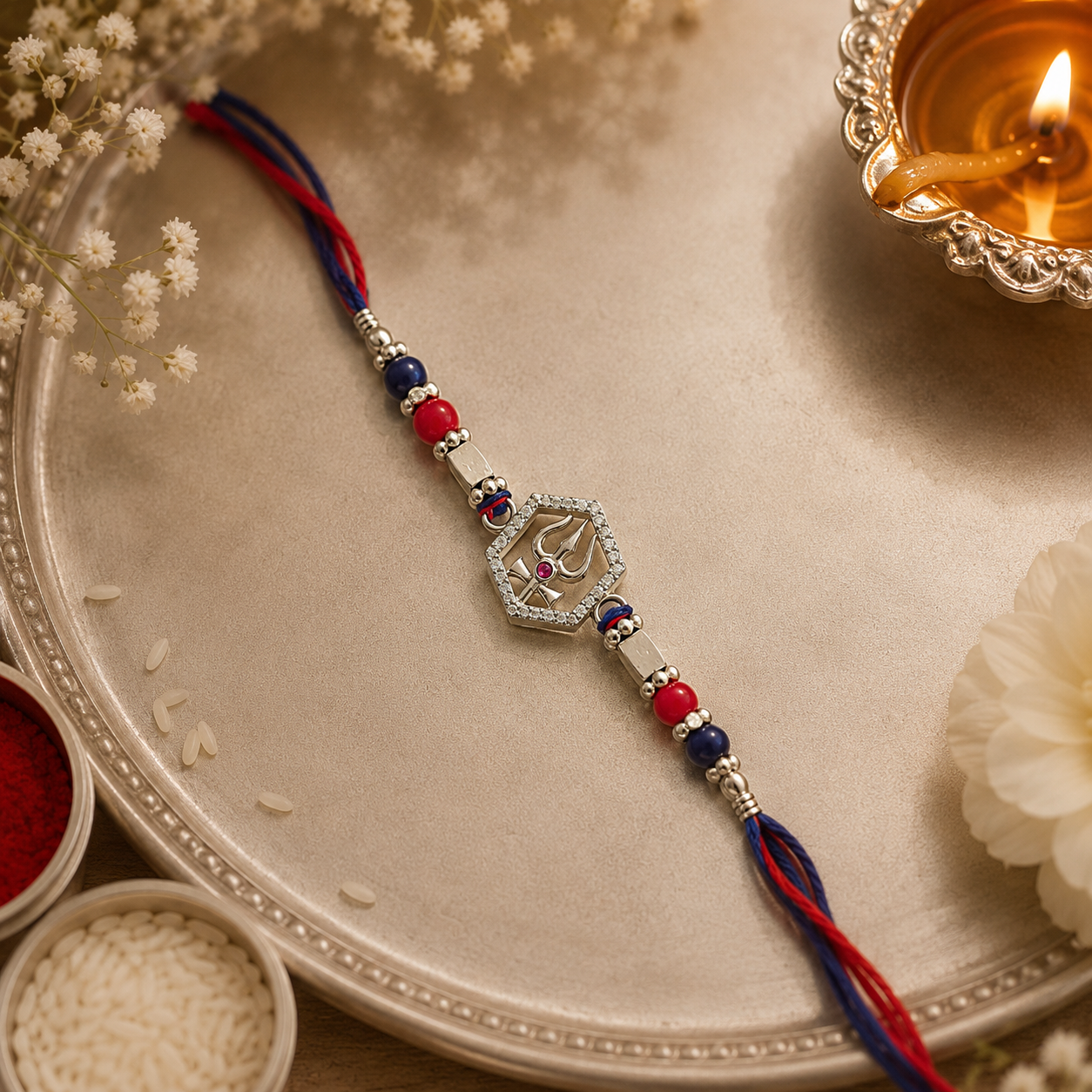 Trident Silver Rakhi