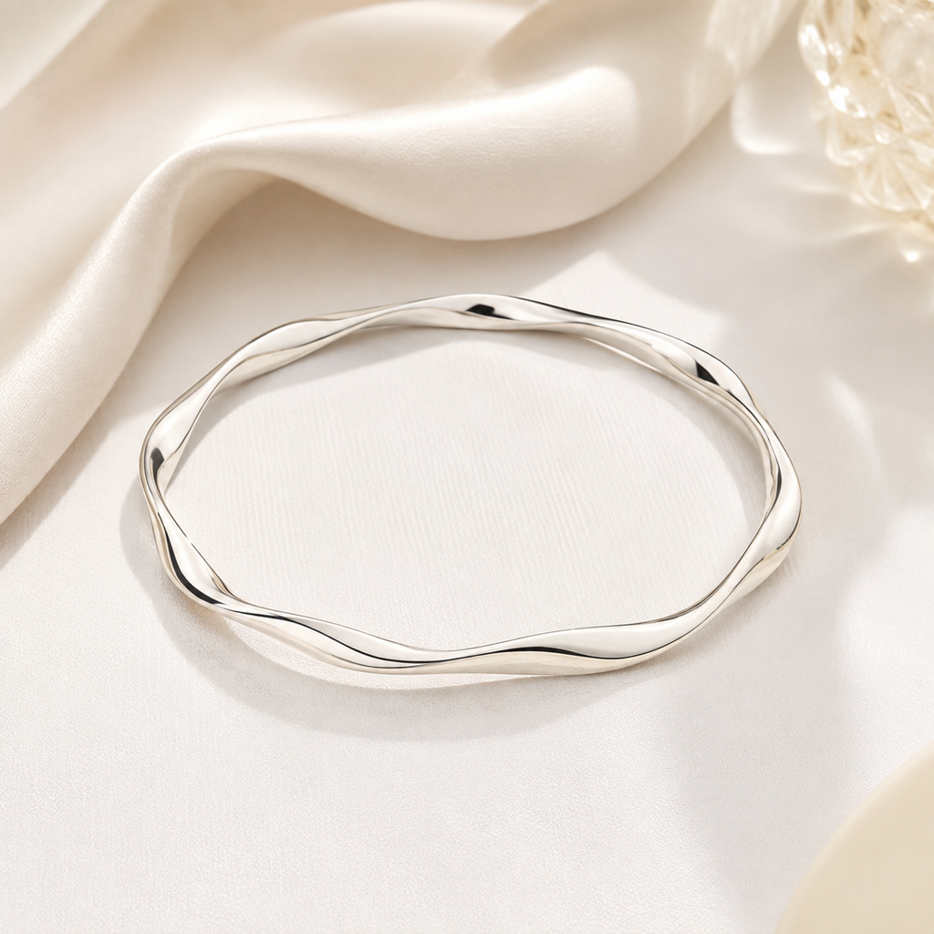 Organic Wave Silver Kada