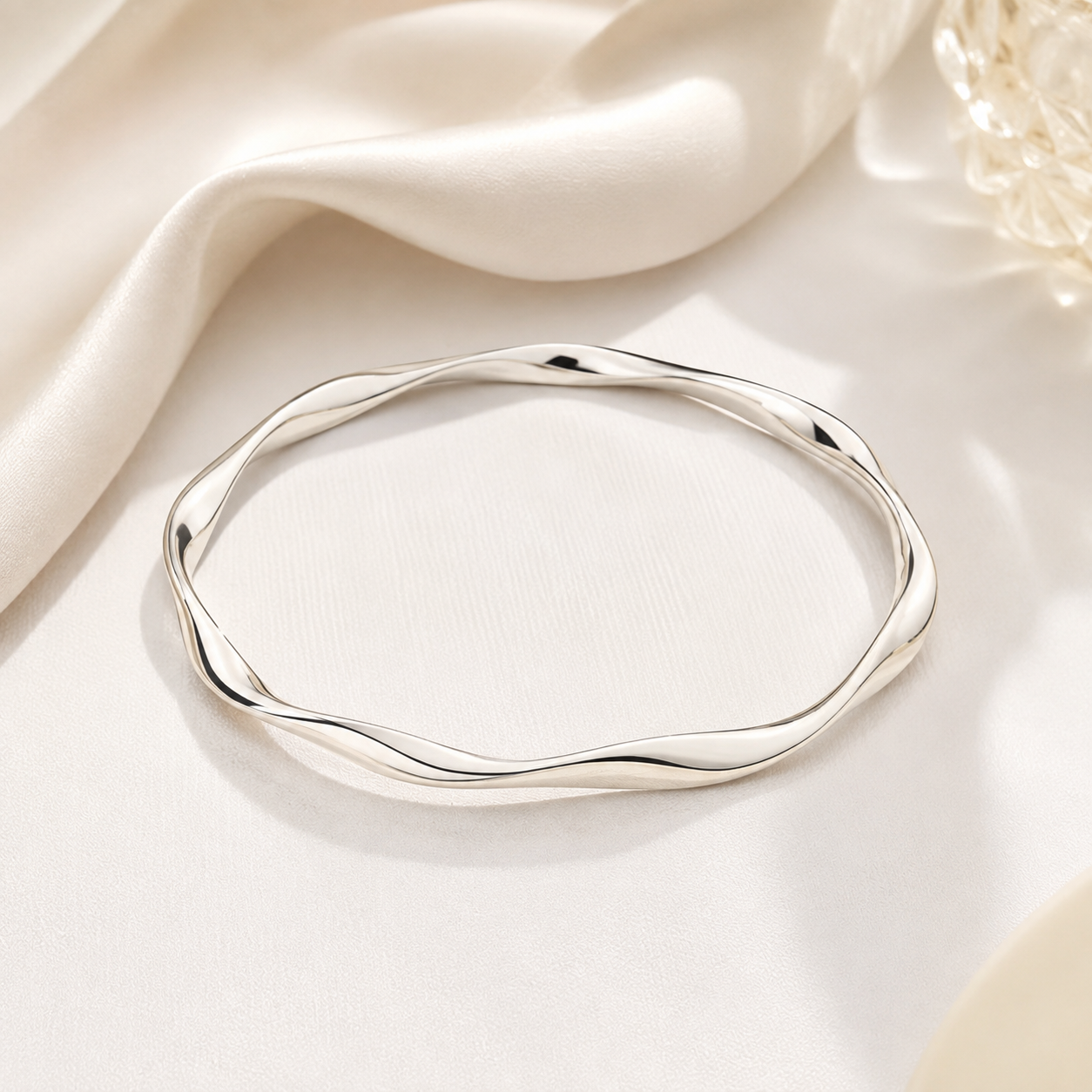 Organic Wave Silver Kada