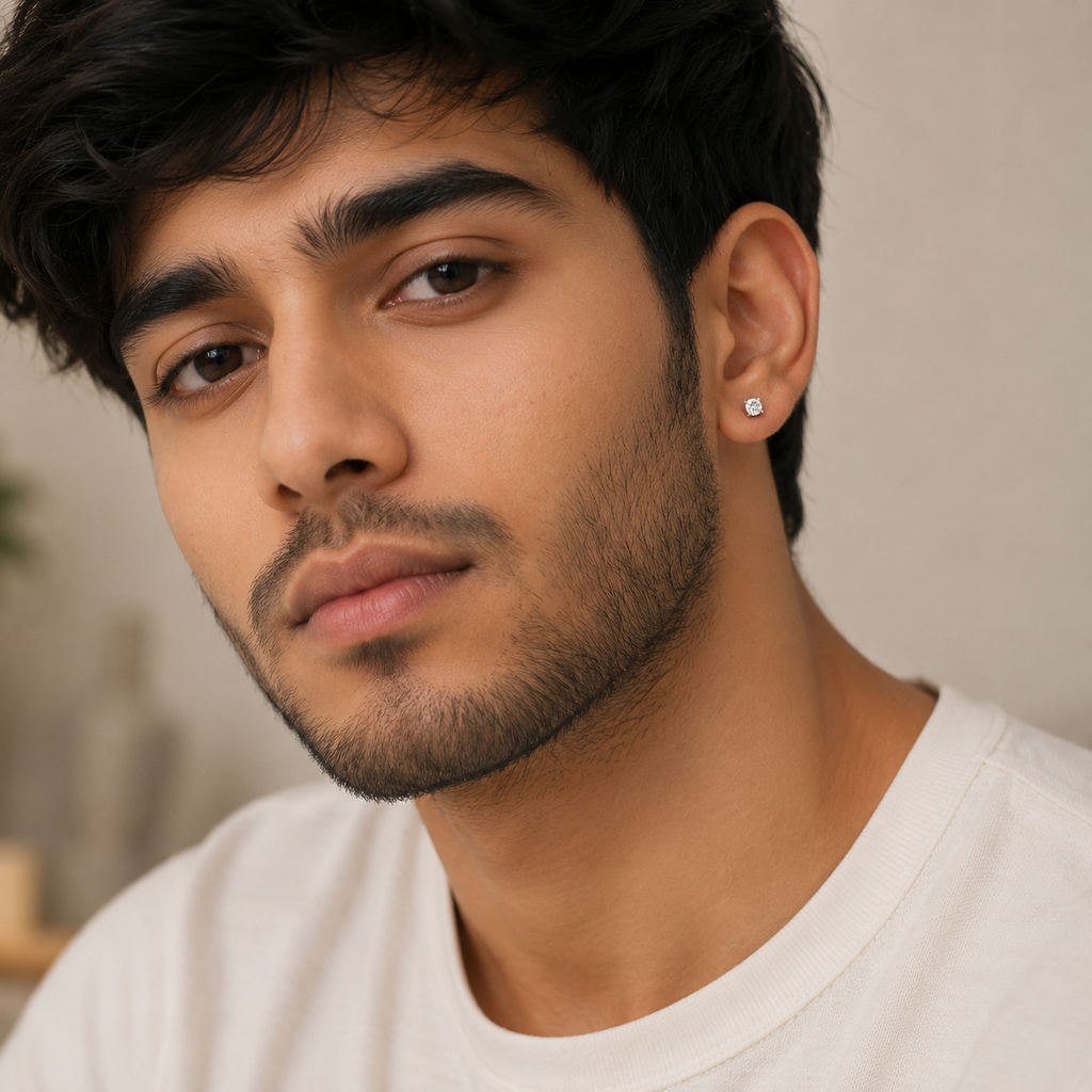 Round Silver Stud