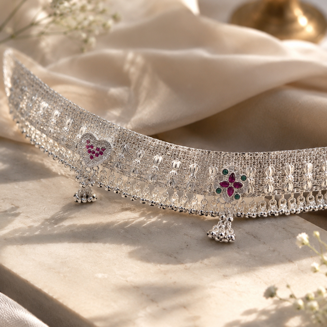 Royal Floral Jhalar Payal