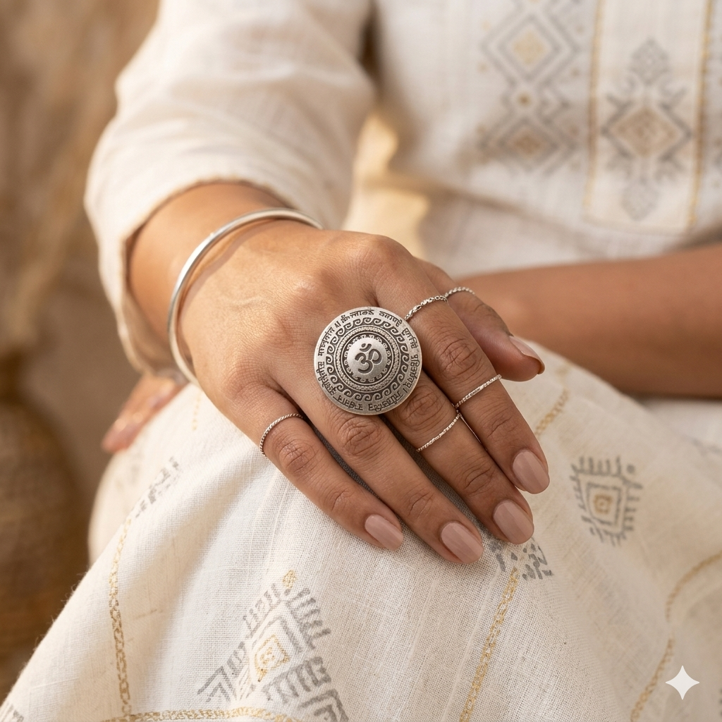 Divine Om Statement Ring