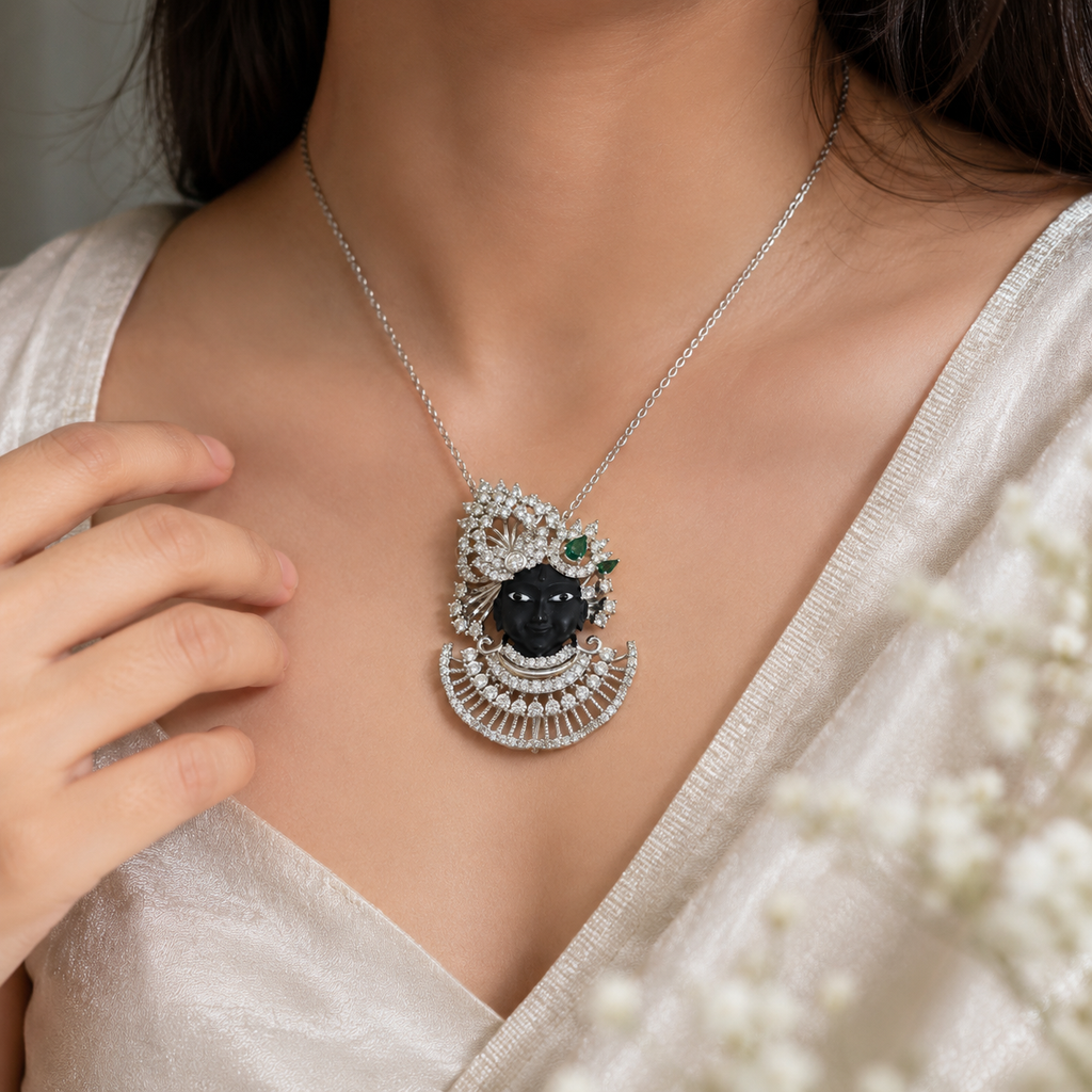 Vrindavan Krishna Brooch Pendant