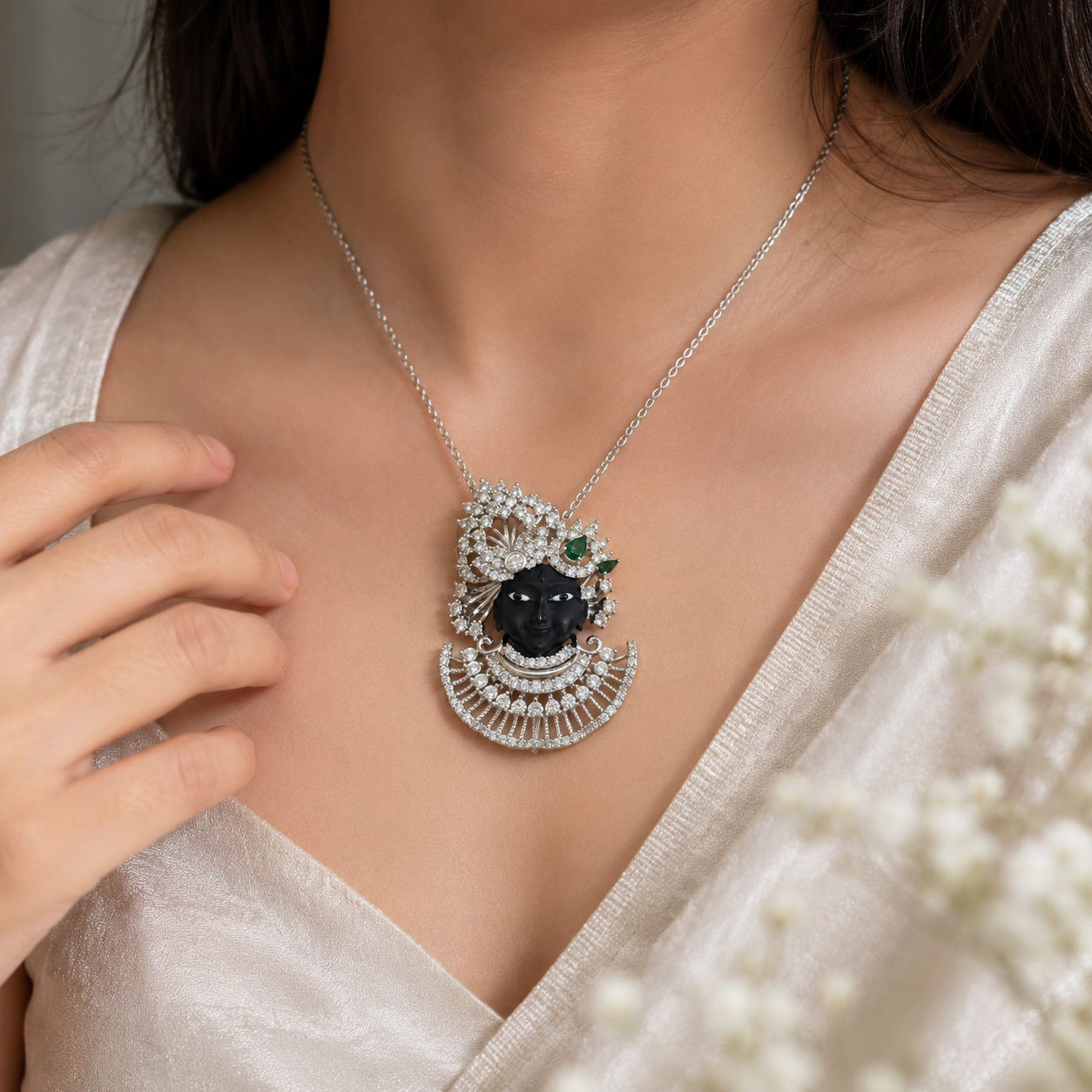 Vrindavan Krishna Brooch Pendant