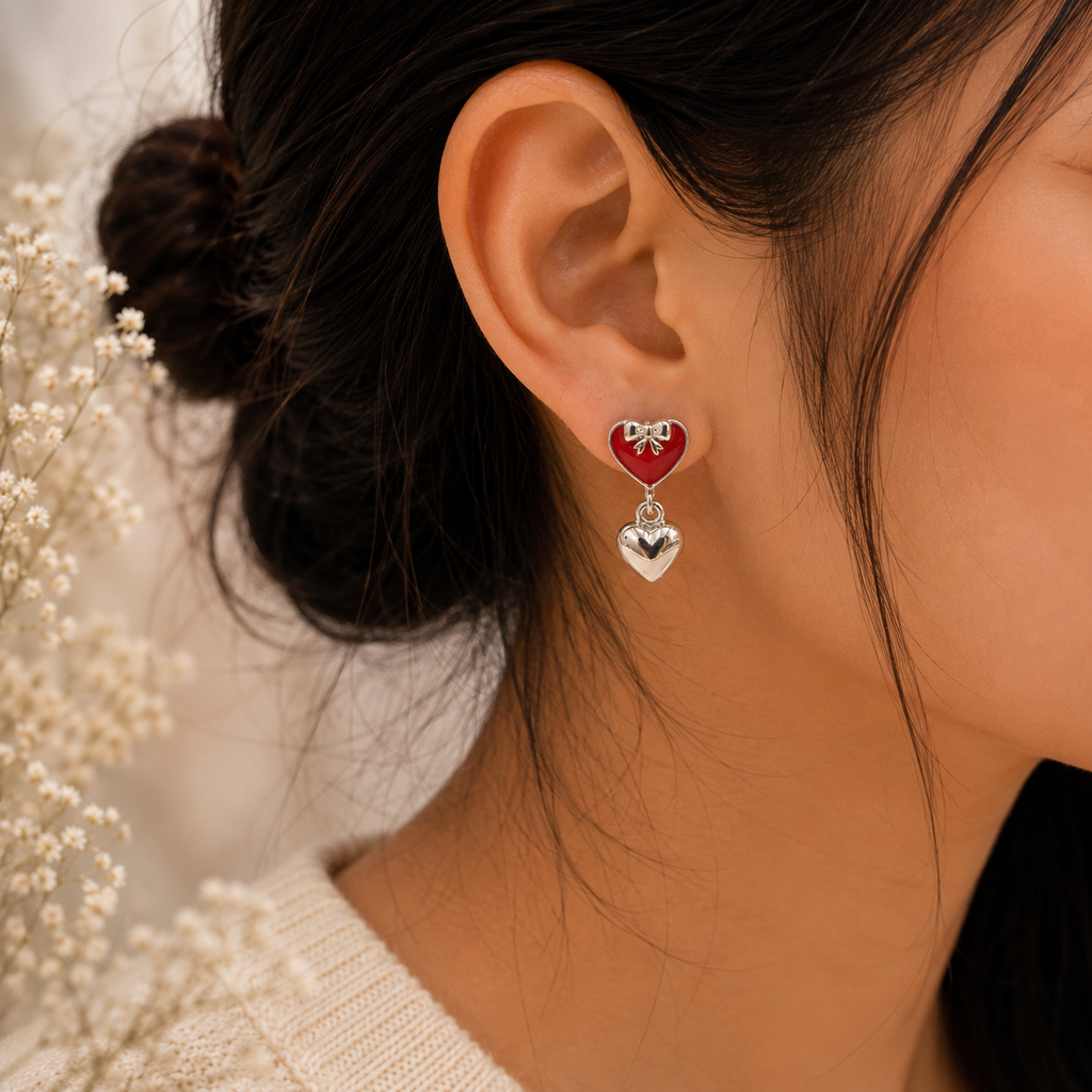Bow-Tied Silver Stud