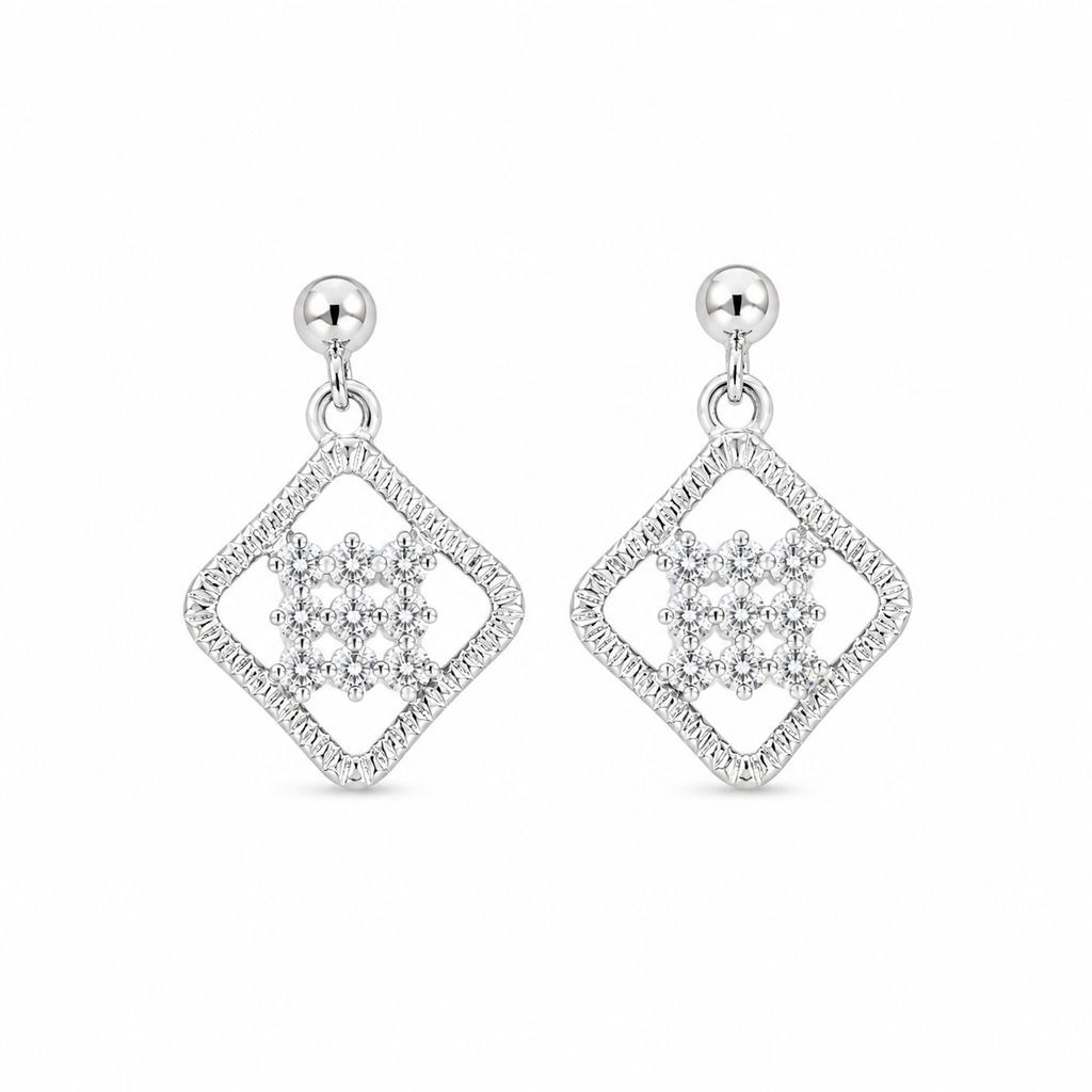 Lattice Spark Drop Earrings