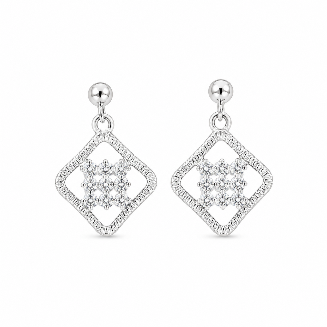 Lattice Spark Drop Earrings