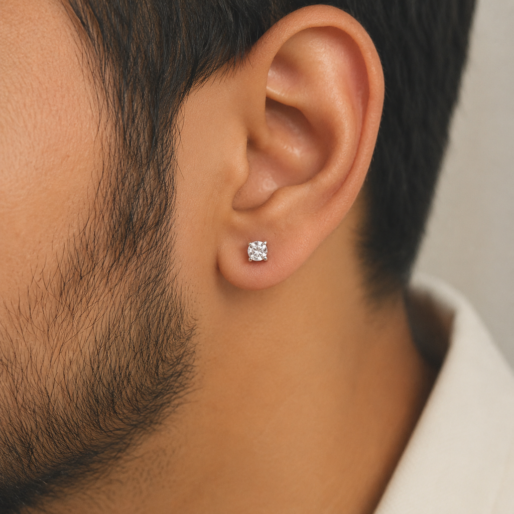 Round Silver Stud