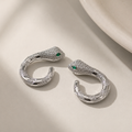 Silver Serpent Earrings