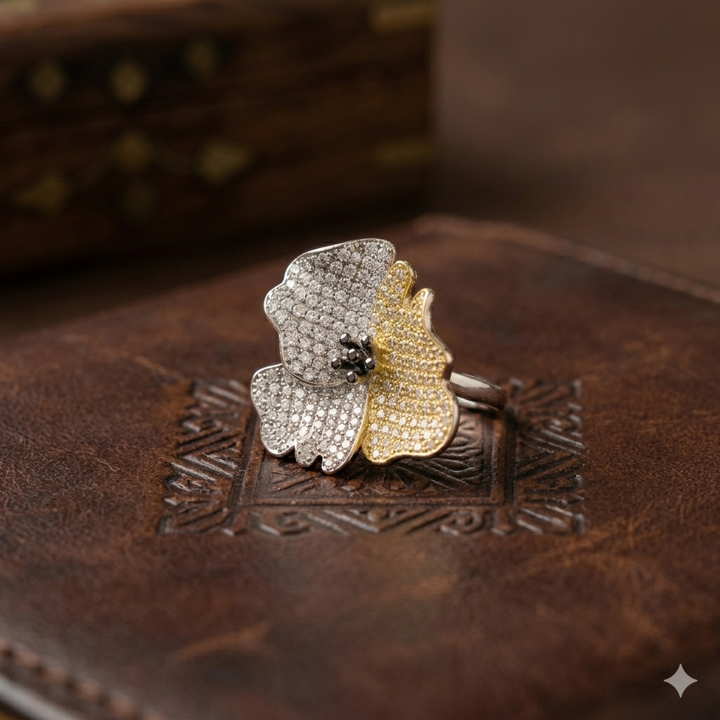 Dual Blossom Ring