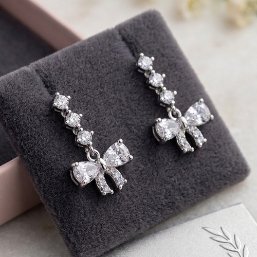 Bella Bow Drop Earrings