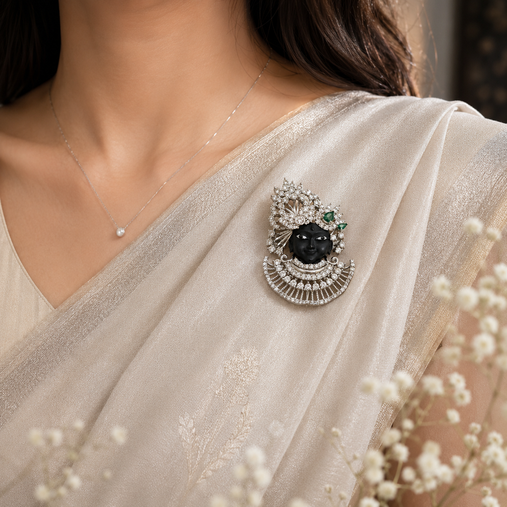 Vrindavan Krishna Brooch Pendant