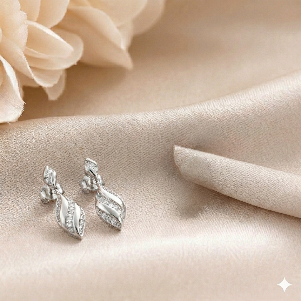 Luna Twist Drop Earrings