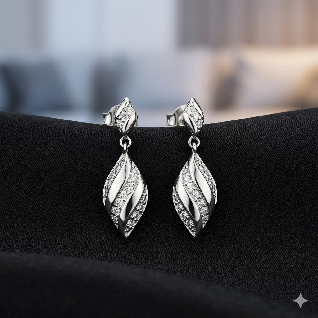 Luna Twist Drop Earrings
