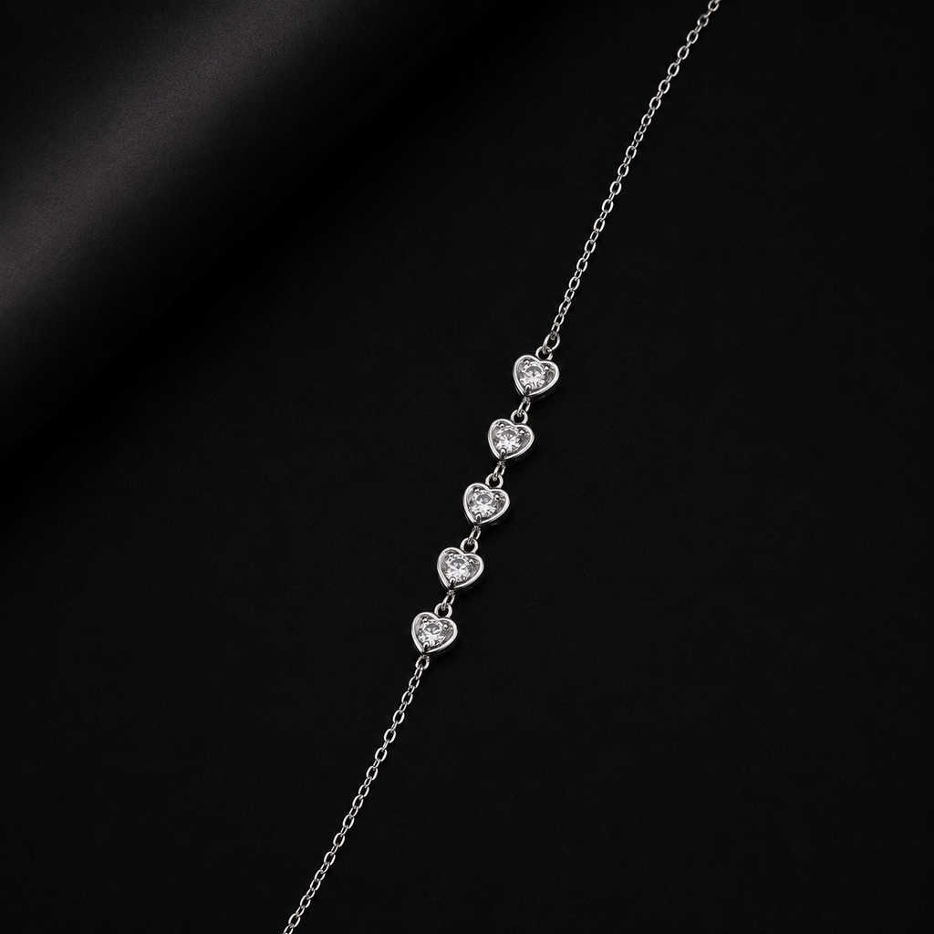 Heartline Silver Bracelet